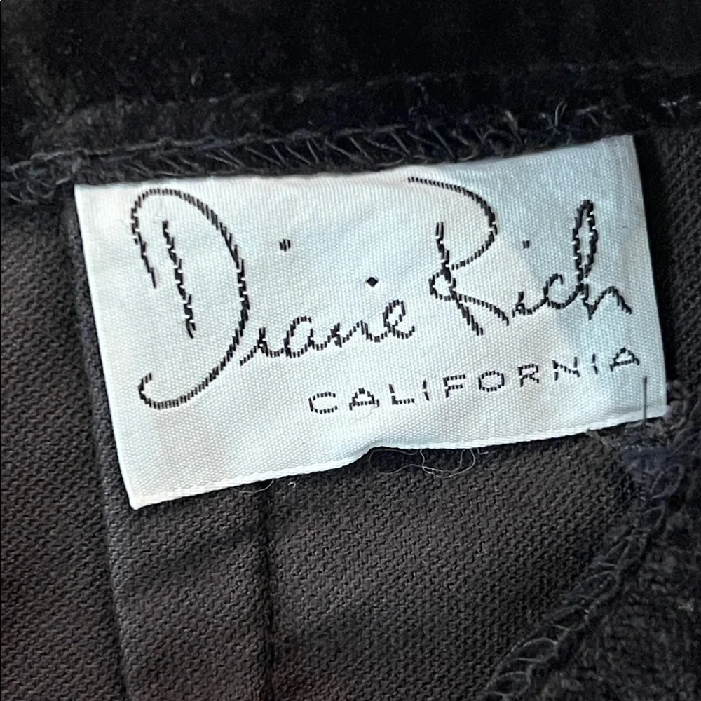 Vintage Diane Rich California‎ Elegant Black Velvet Maxi Skirt, Sz S/M